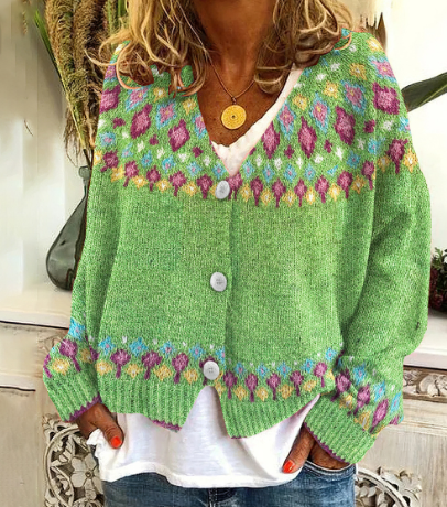 Bunter Weicher Langarmpullover Für Gemütliche Tage