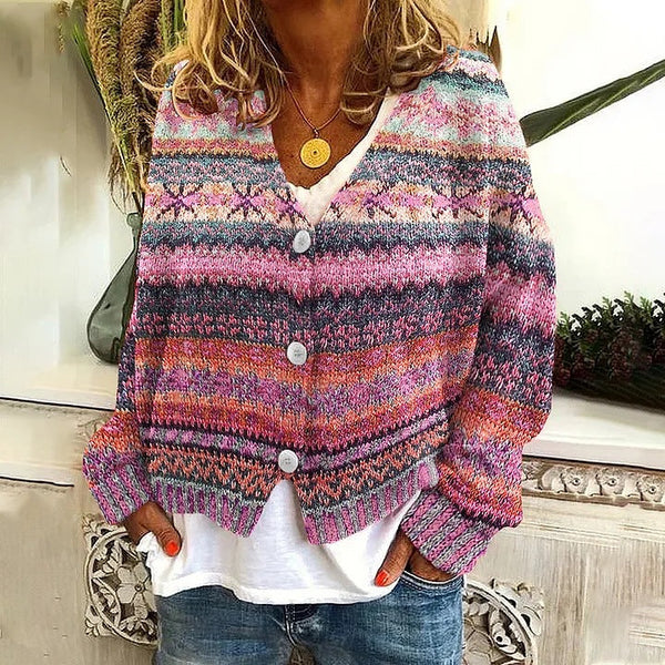 Bunter Weicher Pullover Für Gemütliche Tage Zuhause