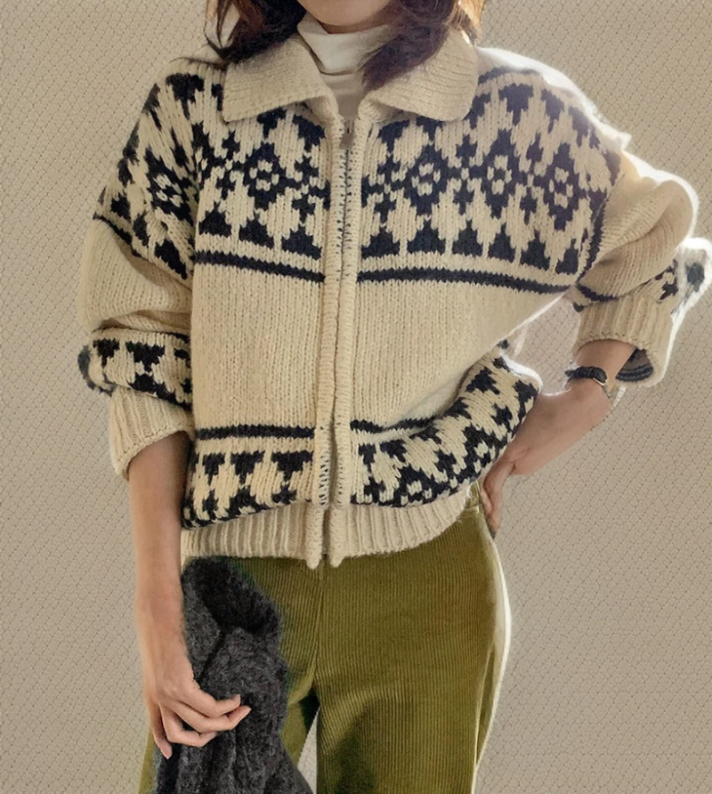 Cair – Wollpullover mit Knopfleiste