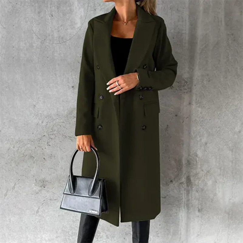 Warmer Winter Lang Trench Stilvoll Sehr Bequemer Mantel