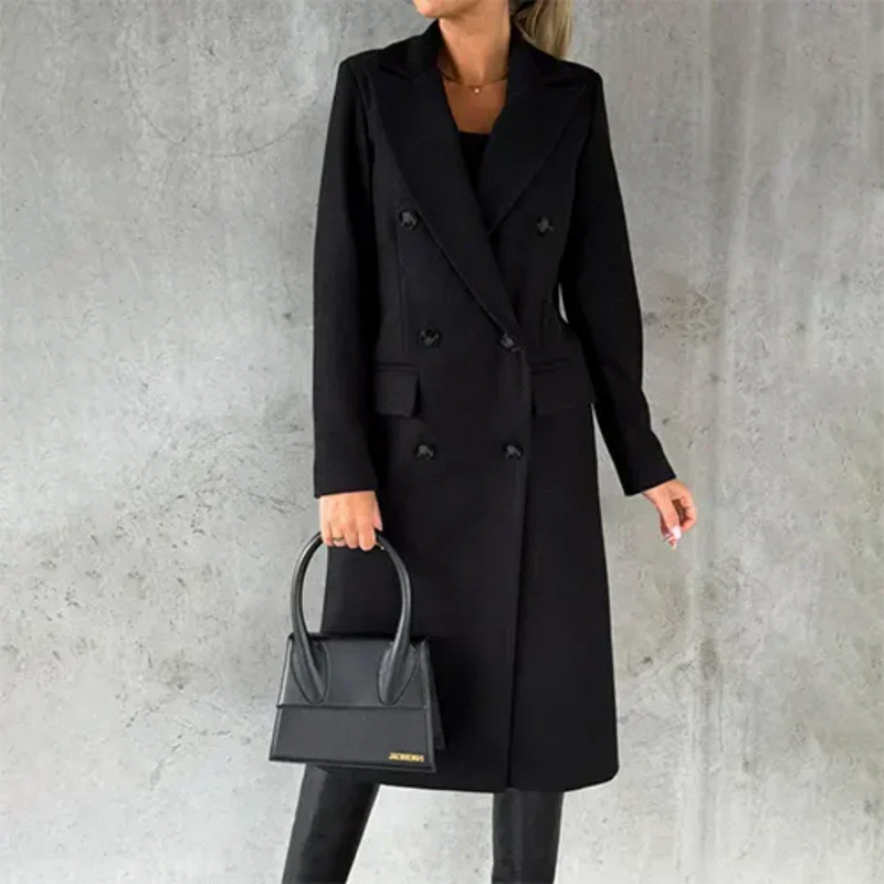 Warmer Winter Lang Trench Stilvoll Sehr Bequemer Mantel