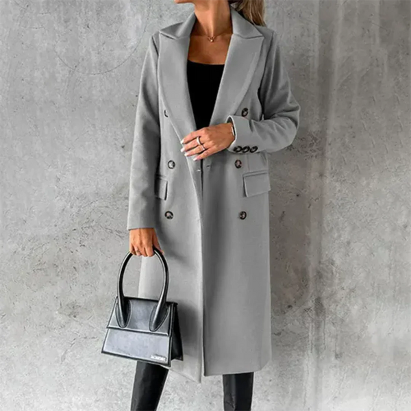 Warmer Winter Lang Trench Stilvoll Sehr Bequemer Mantel