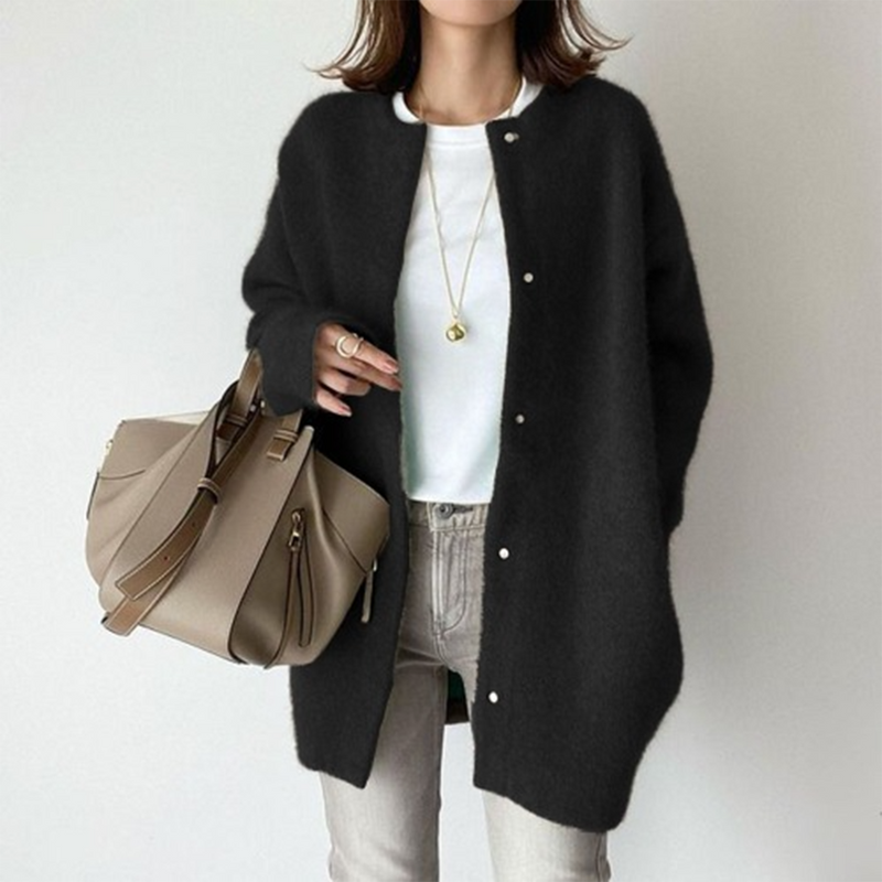 Offener Damen-Cardigan mit Strickdesign