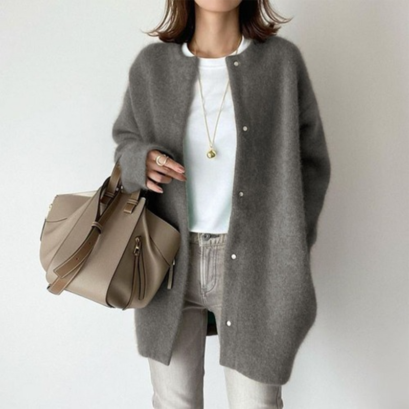 Offener Damen-Cardigan mit Strickdesign