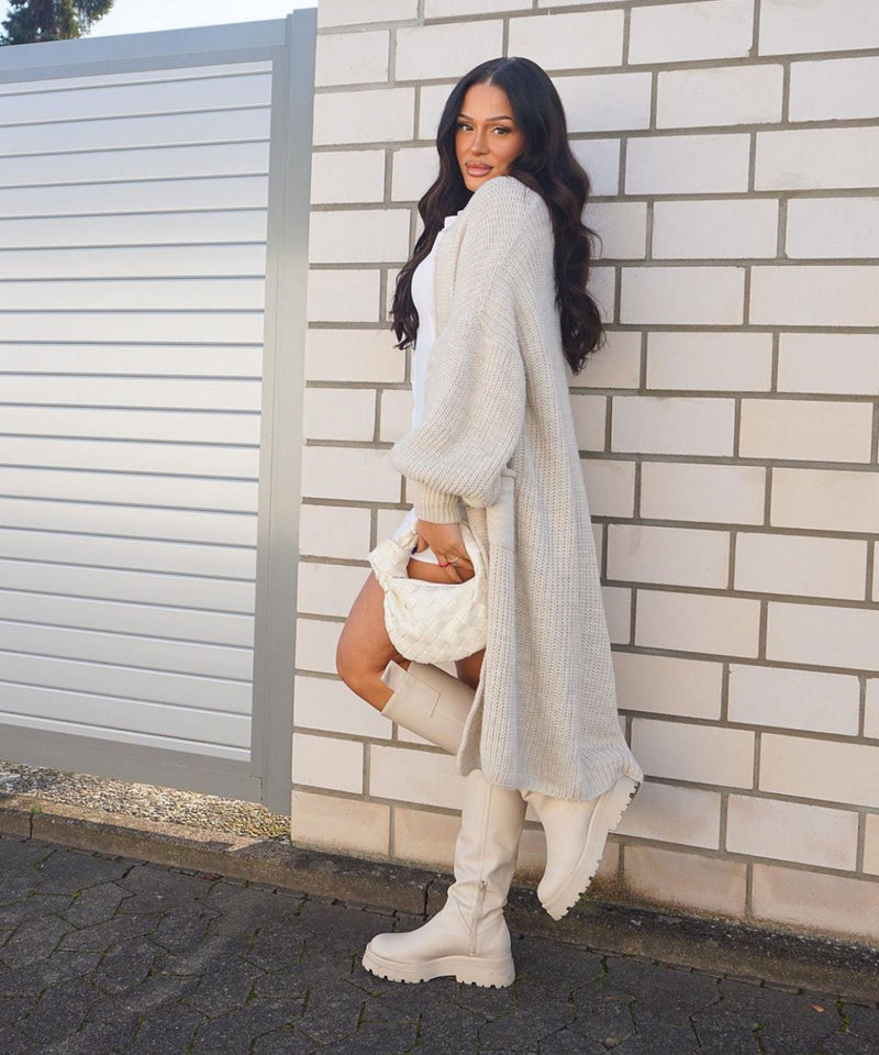 Bequeme und Leichte Lang Beige für dich Jacke