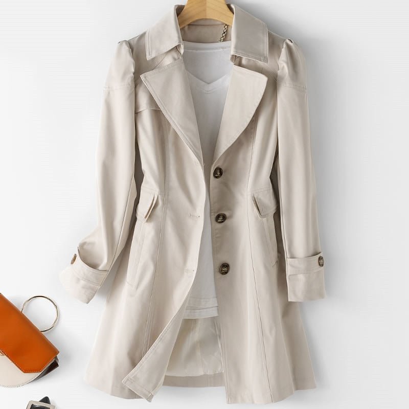 Warm Lässiger Trench Eleganter Damen Alltags Mantel