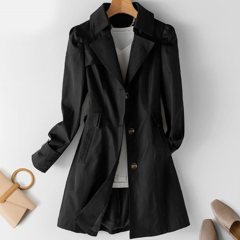 Warm Lässiger Trench Eleganter Damen Alltags Mantel