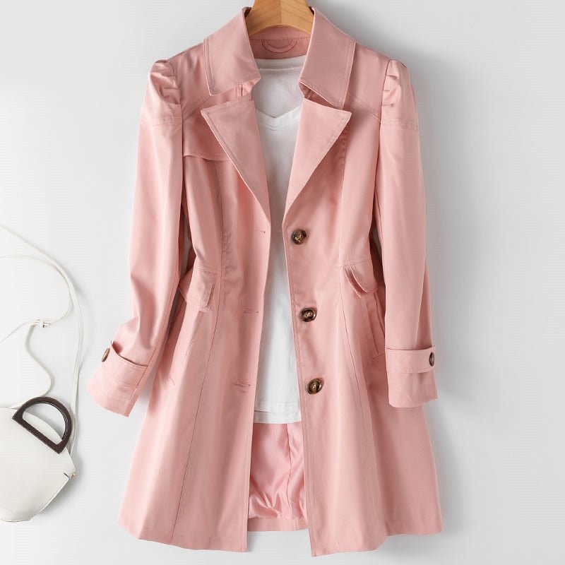 Warm Lässiger Trench Eleganter Damen Alltags Mantel