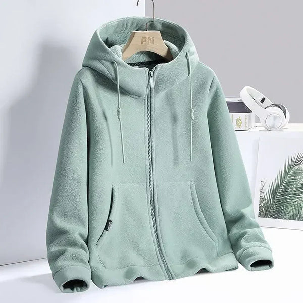 Claudia Bequeme Damen-Hoodie-Jacke mit Reißverschluss