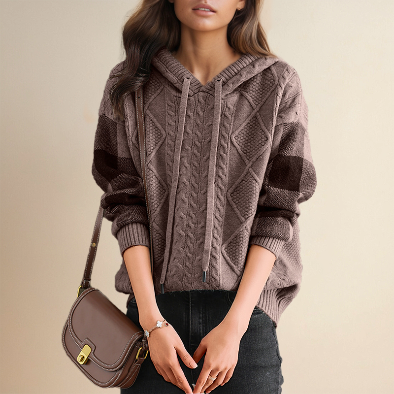 ZOEY | Jacquard Kapuzenpullover