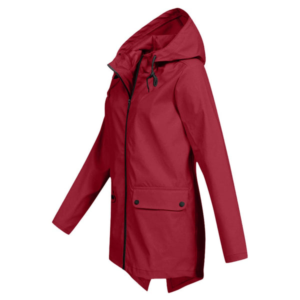Damen-Regenjacke mit Kapuze