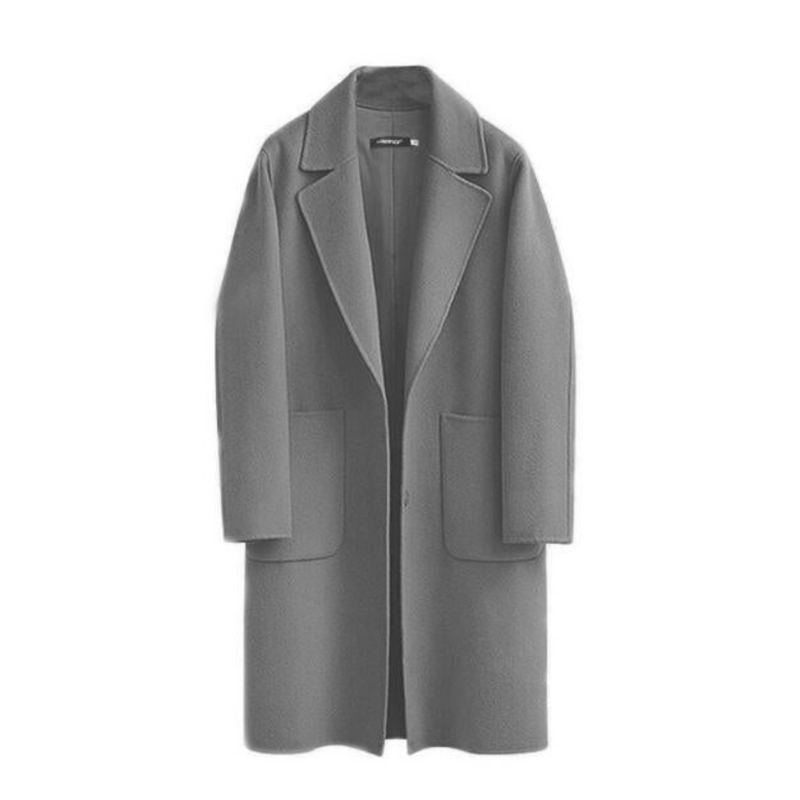Damen Winterlich Eleganter Warm Gefütterter Lang Trenchcoat