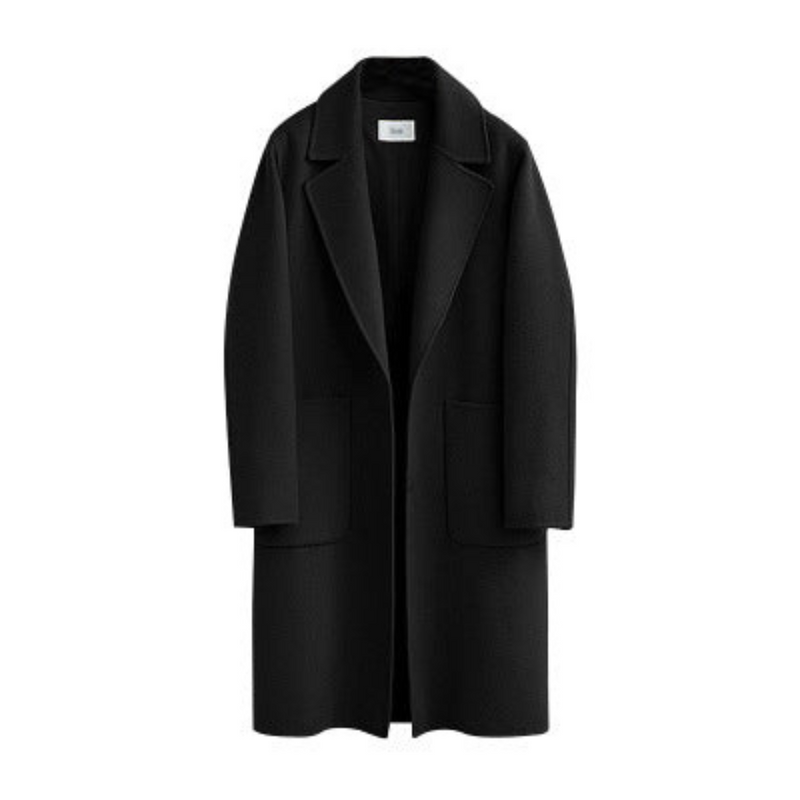 Damen Winterlich Eleganter Warm Gefütterter Lang Trenchcoat
