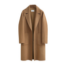 Damen Winterlich Eleganter Warm Gefütterter Lang Trenchcoat