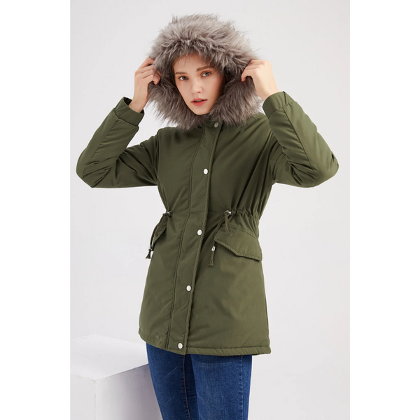 Damen-Winterparka mit Druckknöpfen