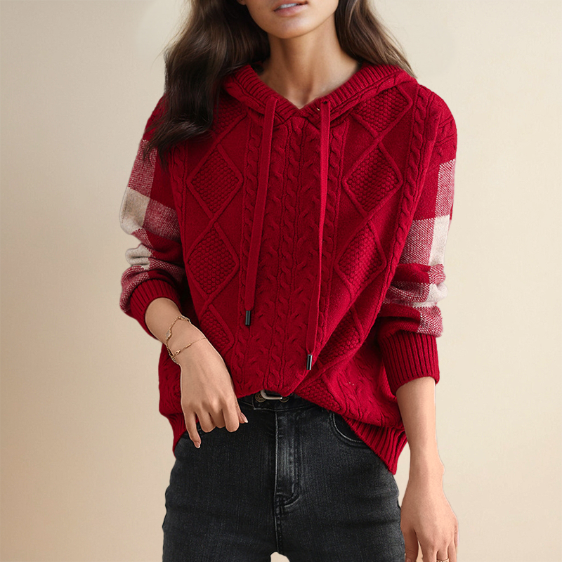 ZOEY | Jacquard Kapuzenpullover