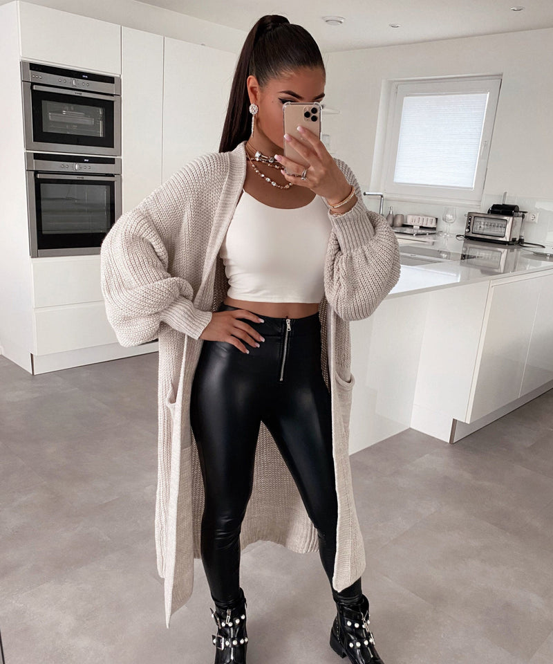 Bequeme und Leichte Lang Beige für dich Jacke