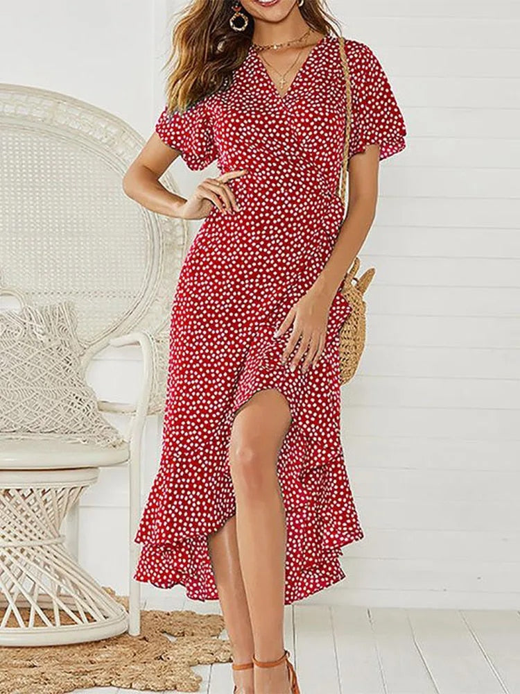 Weiches und Elegantes Florales Boho Kleid für dich