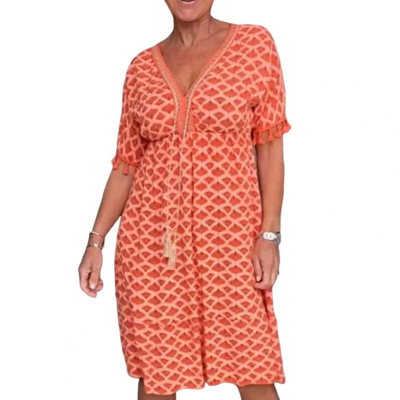 Bequemes mit V-Ausschnitt für dich - Elegantes Kleid für dich