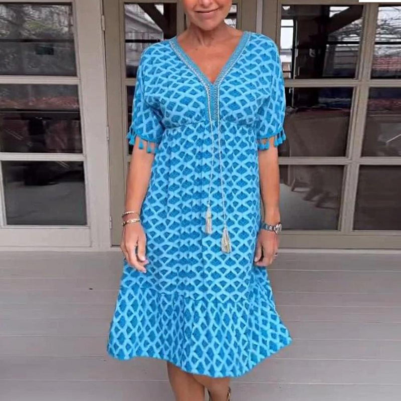 Bequemes mit V-Ausschnitt für dich - Elegantes Kleid für dich