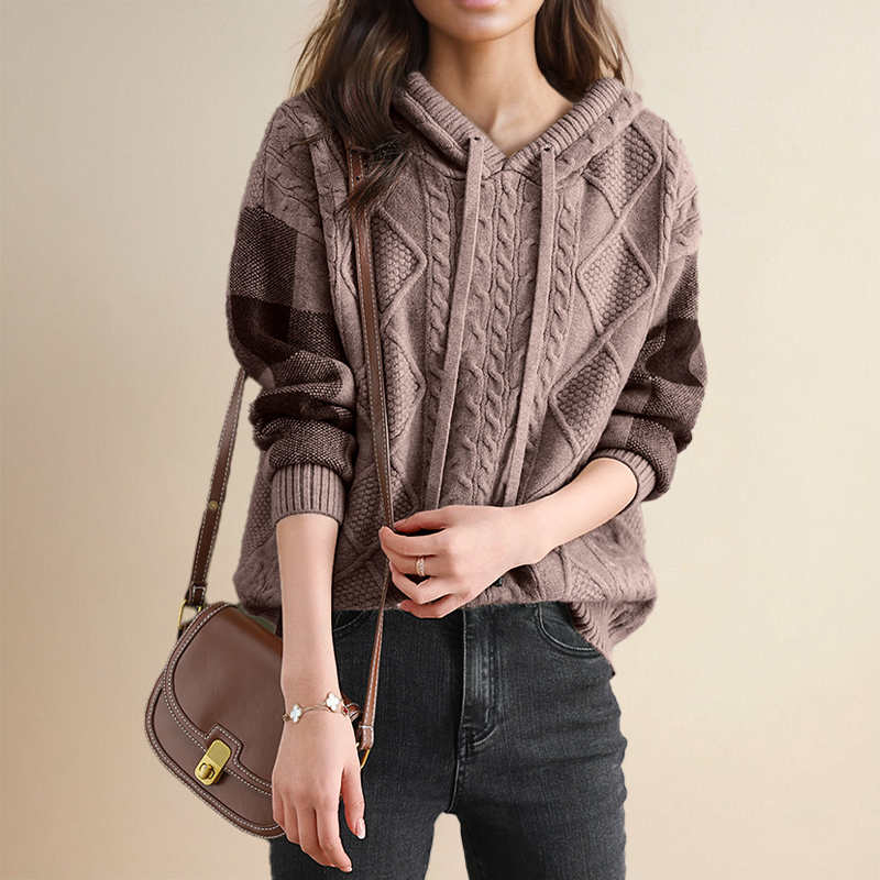 ZOEY | Jacquard Kapuzenpullover