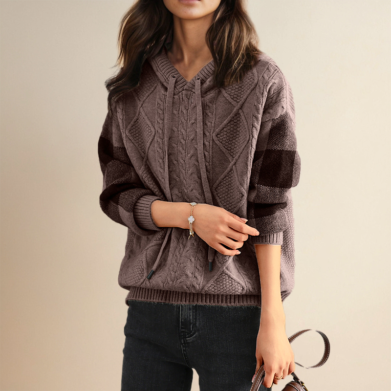 ZOEY | Jacquard Kapuzenpullover