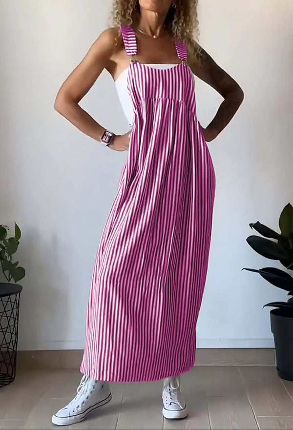 Weiches Casual Overall-Kleid mit Streifen für dich jetzt kaufen