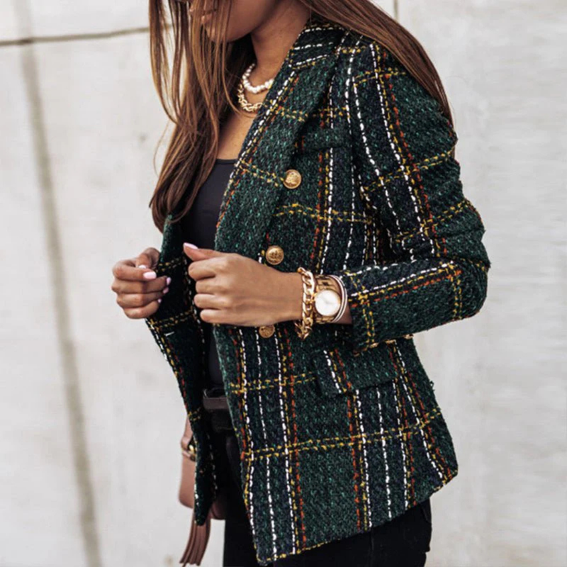 Elegant Büro Blazer Mit Schlanker Passform Stil Blazer