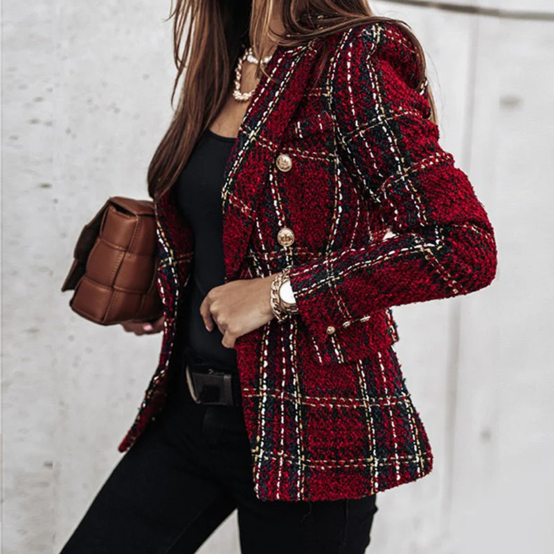 Elegant Büro Blazer Mit Schlanker Passform Stil Blazer
