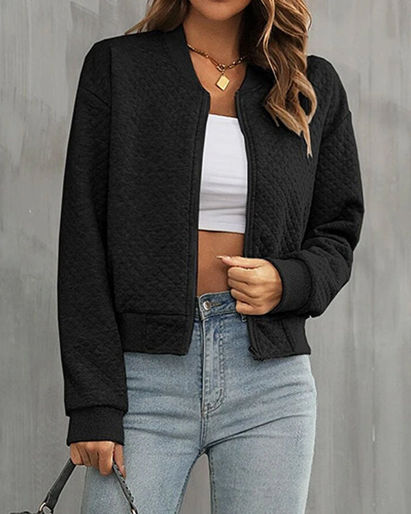 Elegante Damen-Übergangsjacke mit langen Ärmeln
