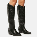 Elegante Warme Western Klassische Damen Kniehoch Boots