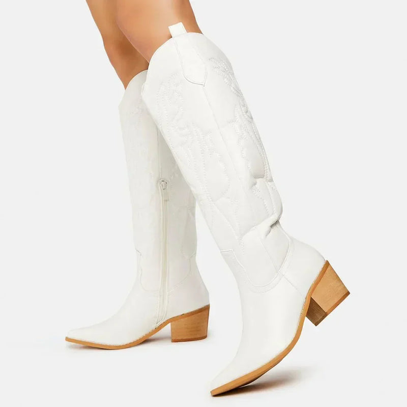 Elegante Warme Western Klassische Damen Kniehoch Boots