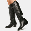 Elegante Warme Western Klassische Damen Kniehoch Boots