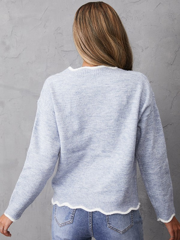 Eleganter Bequemer Langarmpullover Für Jeden Anlass