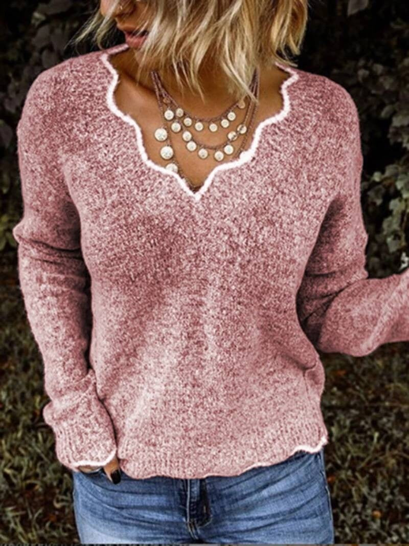 Eleganter Bequemer Langarmpullover Für Jeden Anlass