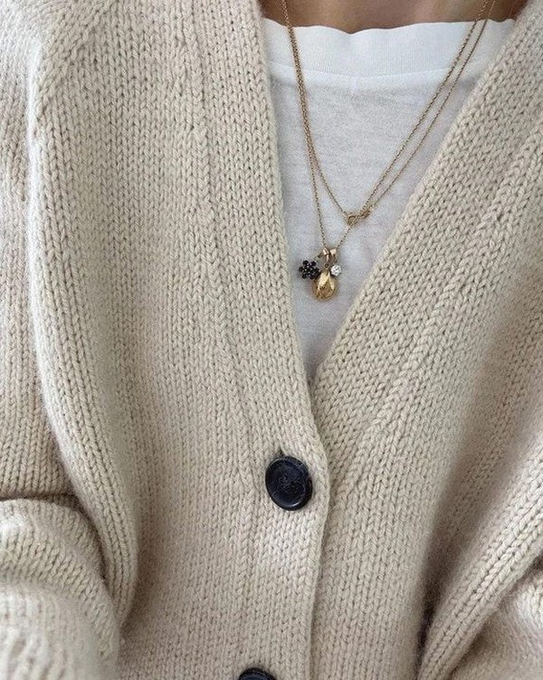 Eleganter Melonenfarbener Pullover Mit Warmen Ärmeln