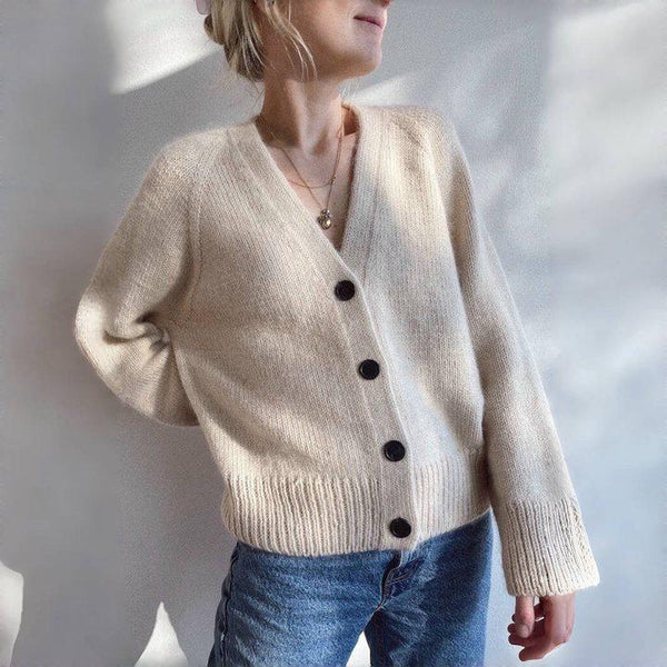 Eleganter Melonenfarbener Pullover Mit Warmen Ärmeln