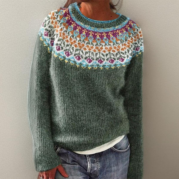 Eleganter Pullover Für Damen Im Vintage Stil