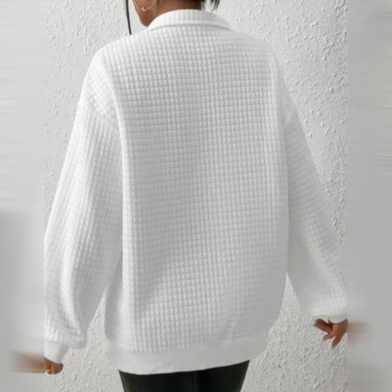 Eleganter Pullover Mit Reißverschluss Für Jedes Wetter