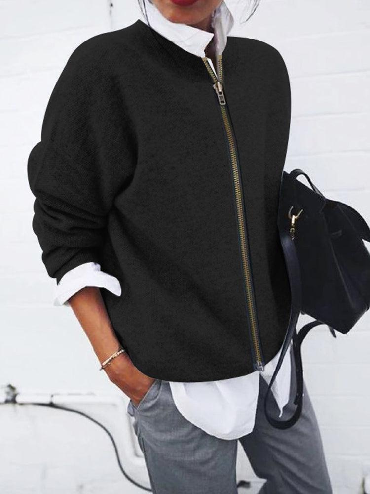 Eleganter Schwarzer Pullover Für Jeden Anlass Langarmpullover