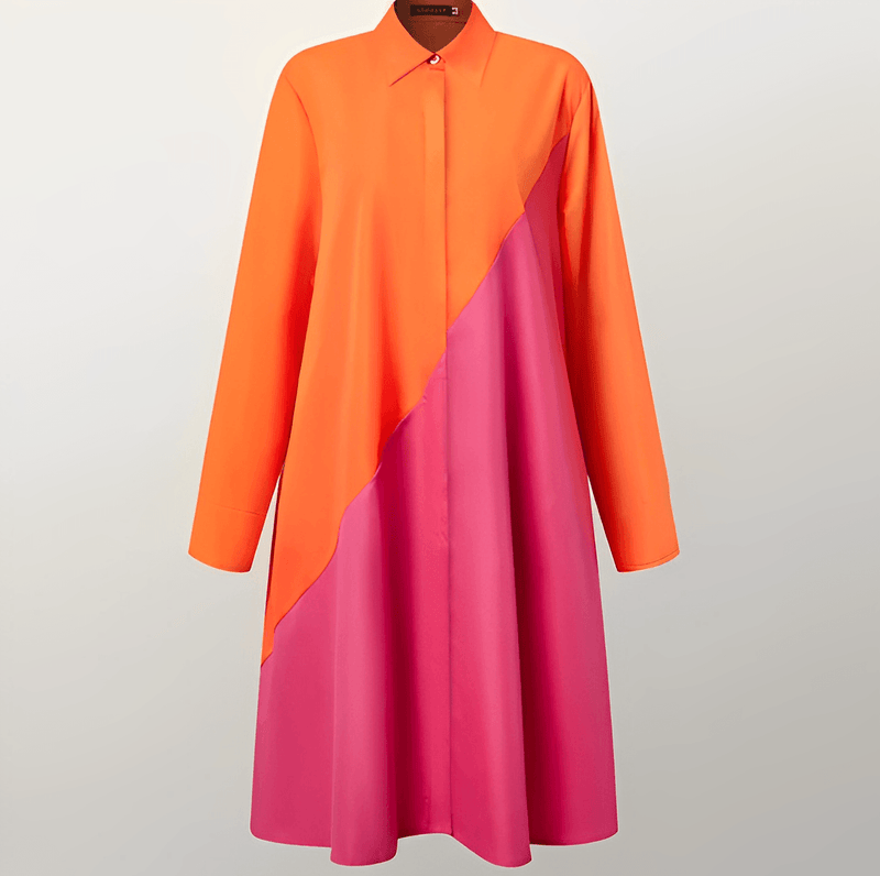 Elegantes Kleid mit Umlegekragen & Dreiviertelärmeln für dich