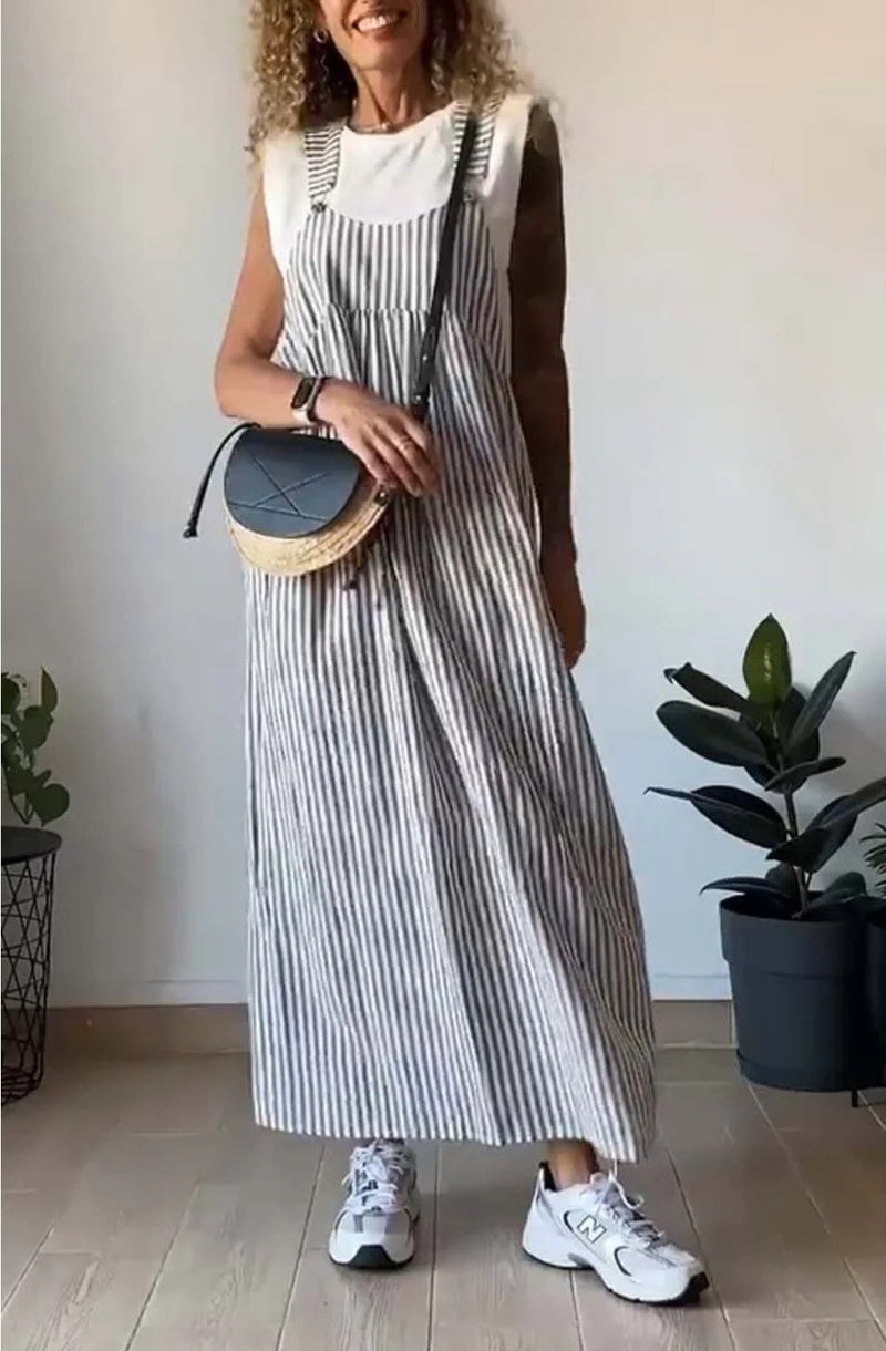 Weiches Casual Overall-Kleid mit Streifen für dich jetzt kaufen