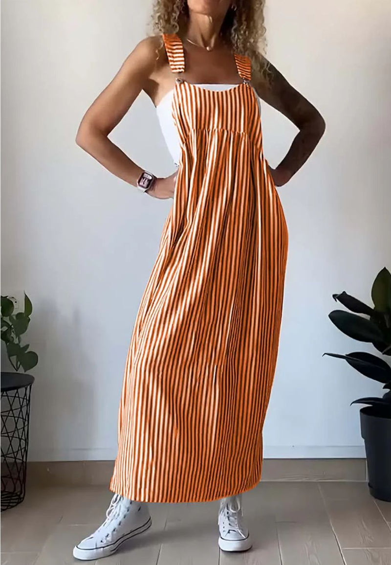 Weiches Casual Overall-Kleid mit Streifen für dich jetzt kaufen