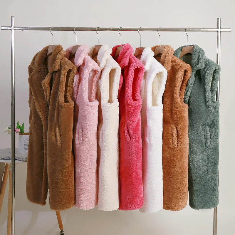 Flauschig Warmer Teddy Mantel Für Damen Winter Mantel