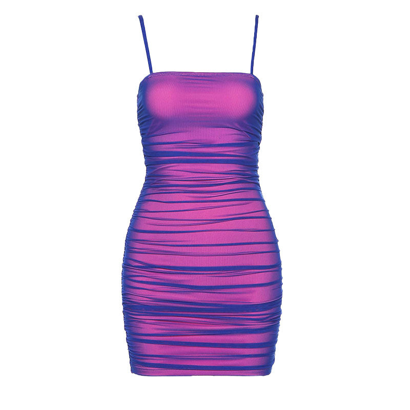 Schickes Emma -Mesh Bodycon Minikleid mit Floss-Trägern