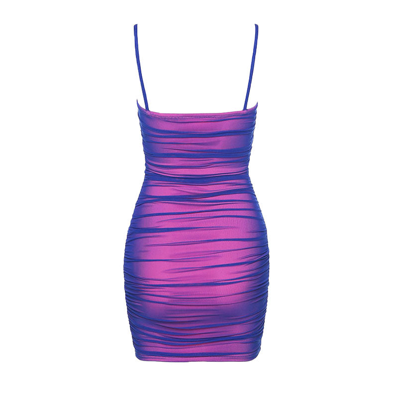 Schickes Emma -Mesh Bodycon Minikleid mit Floss-Trägern