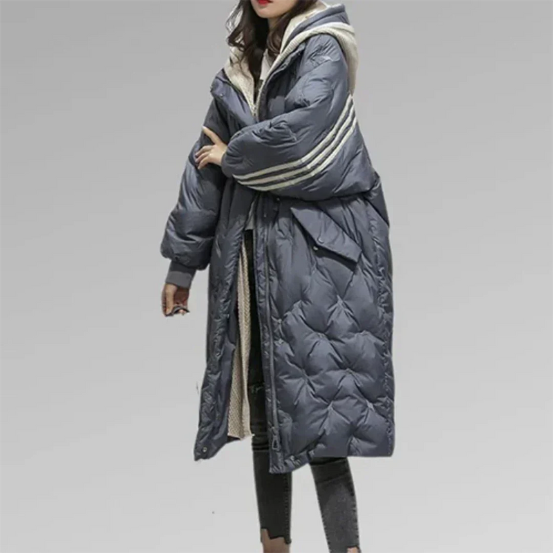Gemütliche, gesteppte Damen-Winterjacke im Oversized-Stil