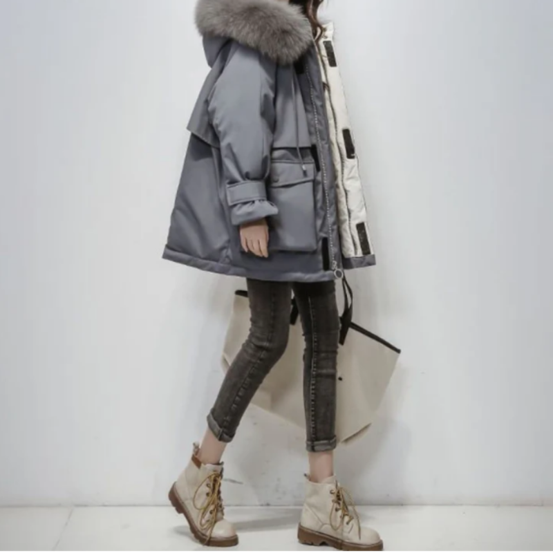 Gemütlicher, warmer Damen-Winterparka im Oversized-Stil