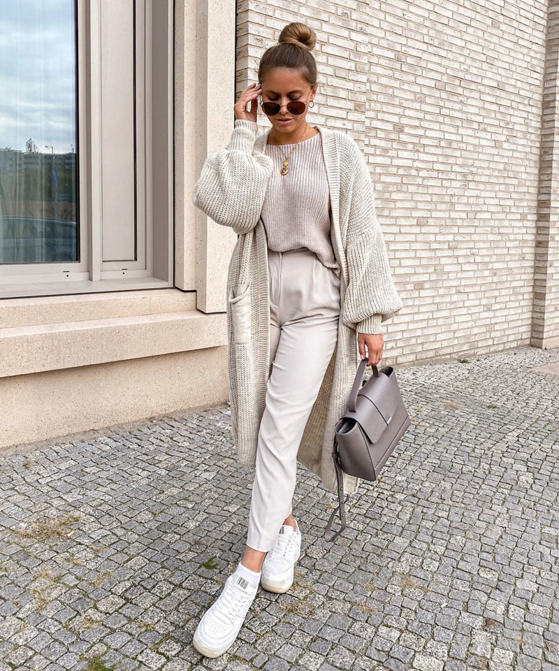 Bequeme und Leichte Lang Beige für dich Jacke