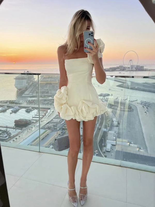 Elegantes Emma - Ein-Schulter-Minikleid für besondere Anlässe